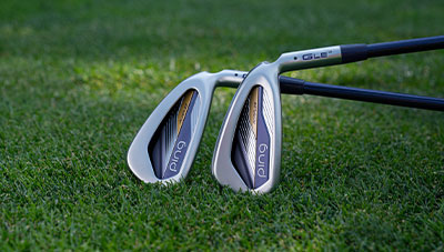 two G Le4 irons in grass