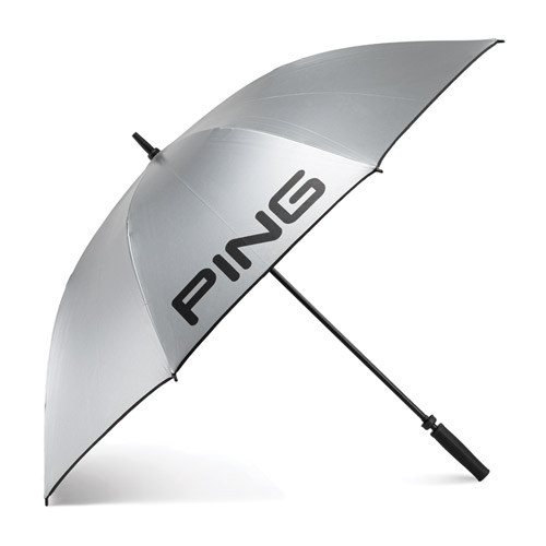 Image of Single Canopy Solar Umbrella - Silver - Mouseover