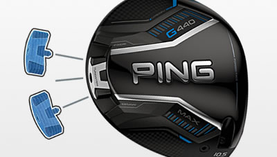 illustration of G440 MAX driver weight settings