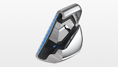 cross-section illustration of G440 iron highlighting face thickness
