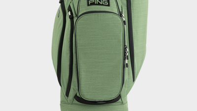Ball pocket image of the Hoofer Lite, Heather Green/Navy Swatch